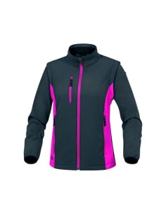 CHAQUETA SOFTSHELL DELTAPLUS MYSEN2 GRIS/FUCSIA