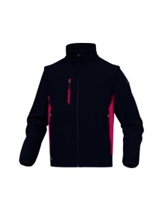 CHAQUETA SOFTSHELL DELTAPLUS MYSEN2 NEGRO/ROJO