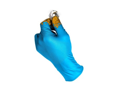 GUANTES NITRILO GRIPPAZ AZUL JUBA 580BL