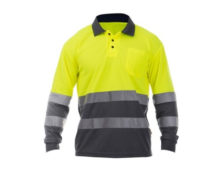 POLO M/L ALTA VISIBILIDAD AMAR/GR T-S