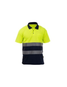 POLO ALTA VISIBILIDAD MANGA CORTA AMARILLO NAVY