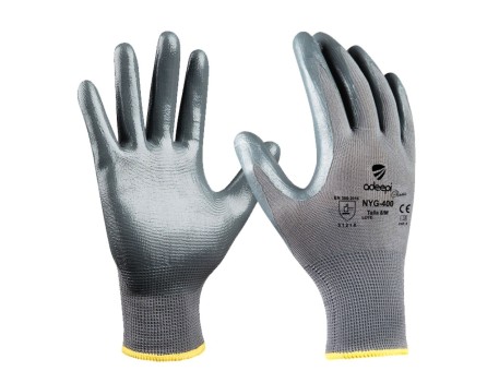 GUANTE NYLON NITRILO 400 GRIS PARES ADEEPI