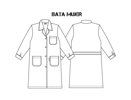 BATA SEÑORITA BOTÓN VISTO BLANCO