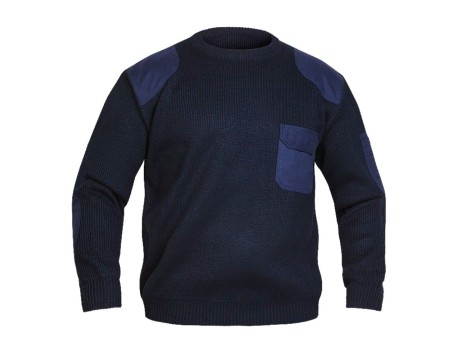JERSEY CUELLO REDONDO MARINO CON REFUERZOS ADEEPI