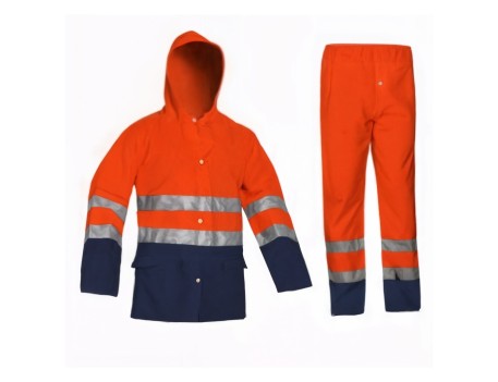 TRAJE AGUA COMBINADO ALTA VISIBILIDAD NARANJA/MARINO
