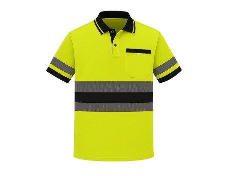 POLO FORTE MANGA CORTA AV AMARILLO/NEGRO