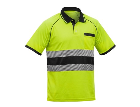 POLO FORTE ALTA VISIBILIDAD AMARILLO NEGRO
