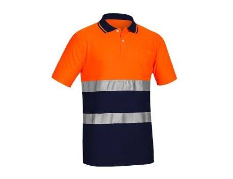POLO MANGA CORTA BIRDEYE NARANJA MARINO