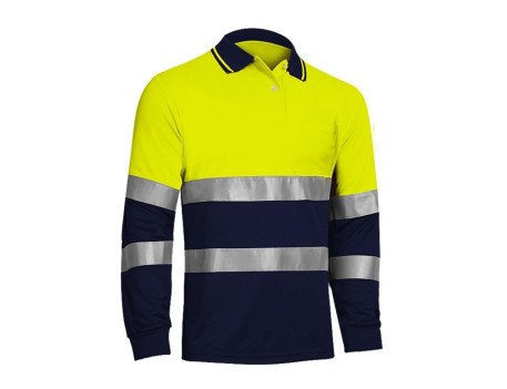 POLO ALTA VISIBILIDAD BIRDEYE AMARILLO/MARINO