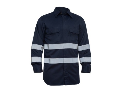 CAMISA IGNÍFUGA SARECO CON BANDAS REFLECTANTES