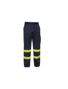 PANTALÓN IGNÍFUGO ALTA VISIBILIDAD SARECO AZUL MARINO