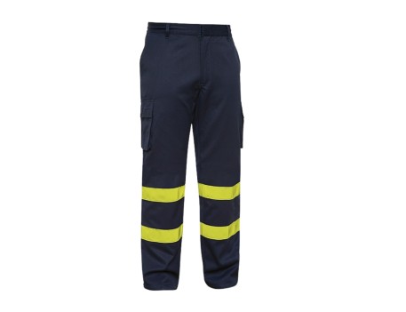 PANTALÓN IGNÍFUGO ALTA VISIBILIDAD SARECO AZUL MARINO