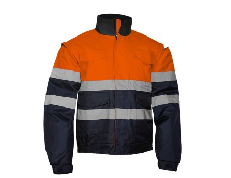 CAZADORA BOMBER ALTA VISIBILIDAD NARANJA/MARINO ADEEPI