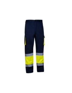 PANTALÓN ALTA VISIBILIDAD AMARILLO/MARINO 2