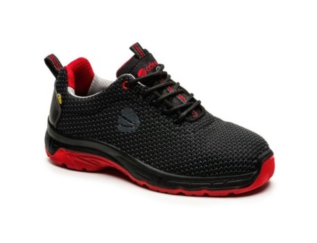 ZAPATO APOLO S3 SRC ESD NEGRO/ROJO