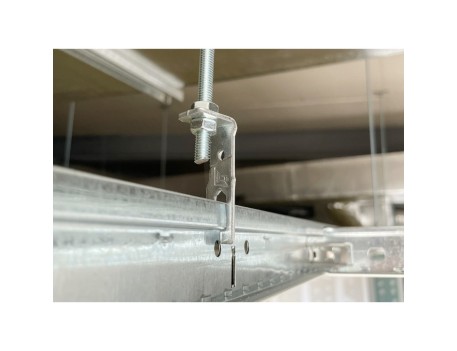 PLETINA DE CUELGUE GALVANIZADA PARA FALSOS TECHOS 6MM INDEX