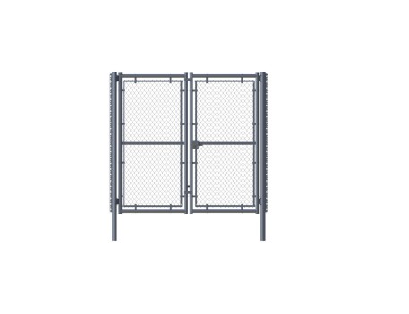 PUERTA MALLA SIMPLE 2 HOJAS 3X2M GALVANIZADA