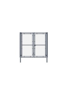 PUERTA MALLA GALVANIZADA 4.00X2.00 DOS HOJAS