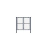 PUERTA MALLA GALVANIZADA 4.00X2.00 DOS HOJAS