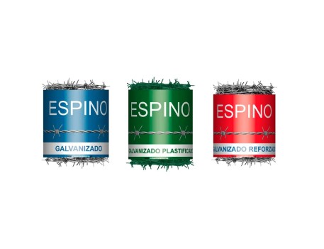 ALAMBRE ESPINO GALVANIZADO 4/1.5/15 250M