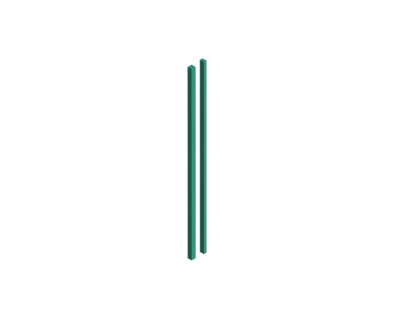 POSTE TUBO RECTANGULAR 60X40X1078MM GALVANIZADO