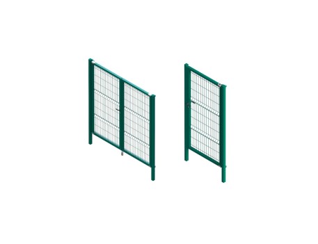 PUERTA ABATIBLE 2 HOJAS MALLA 4X2M VERDE