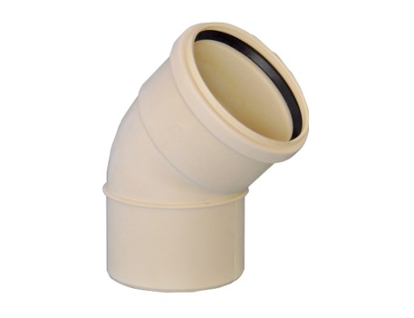 SEMICODO PVC 45º AR DIÁMETRO 160MM ADEQUA CZ-4-K-AR
