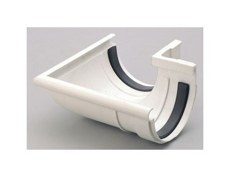 ÁNGULO EXTERIOR JUNTA ELÁSTICA PVC 33MM BLANCO