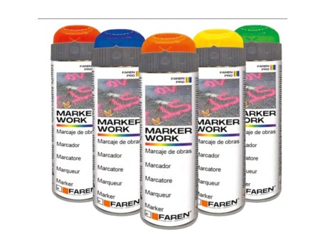 MARCADOR DE OBRA AZUL FLUO FAREN 500ML 3VB500