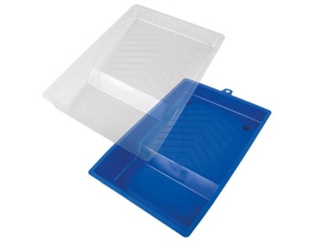 CUBETA PLANA DE PLÁSTICO AZUL 18CM PARA PINTURA