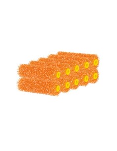 PACK 10 MINI RODILLOS PORO 3 NARANJA 11 CM