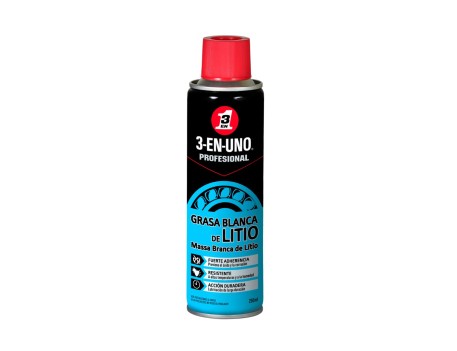 GRASA BLANCA DE LITIO EN SPRAY 250ML 3-EN-UNO WD