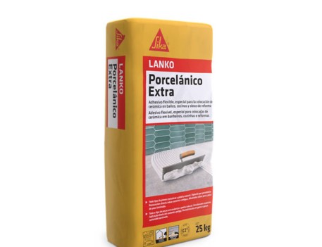 SIKA LANKO PORCELÁNICO EXTRA BLANCO 25KG C2TE