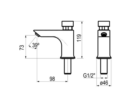 GRIFO PRESTO XT-L ECO(F) 11601 TEMPORIZADO G1/2