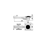PULSADOR PIE PRESTO 509 P/SUELO INOX 23100