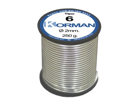 ESTAÑO KORMAN SN/CU TIPO PLATA 6 250GR