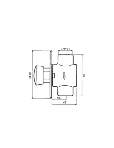 GRIFO URINARIO PRESTO 27 V EM/PL 31709 G1/2 2
