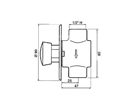GRIFO URINARIO PRESTO 27 V EM/PL 31709 G1/2
