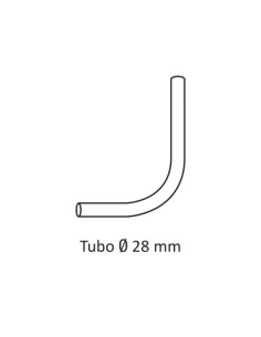 TUBO CURVO TAZA PRESTO 1000M 62X20MM CR 2