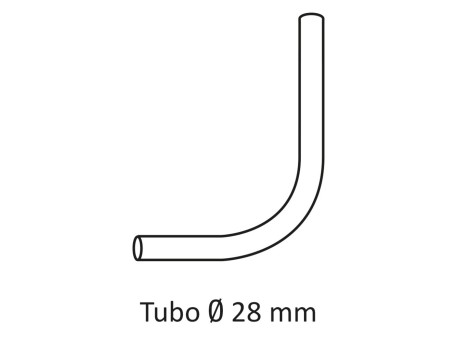 TUBO CURVO TAZA PRESTO 1000M 62X20MM CR