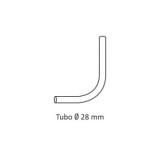 TUBO CURVO TAZA PRESTO 1000M 62X20MM CR