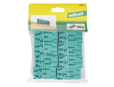 CUÑAS DISTANCIADORAS PLÁSTICO 30X58MM WOLFCRAFT 40 UNIDADES