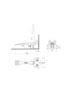 PULSADOR PIE PRESTO-520 SUELO PEDAL LATÓN 6L/MIN 2