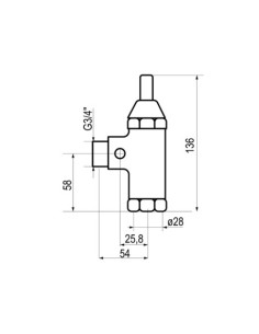FLUXOR PRESTO 1000M C/LLAVE G3/4 REF 14900 2