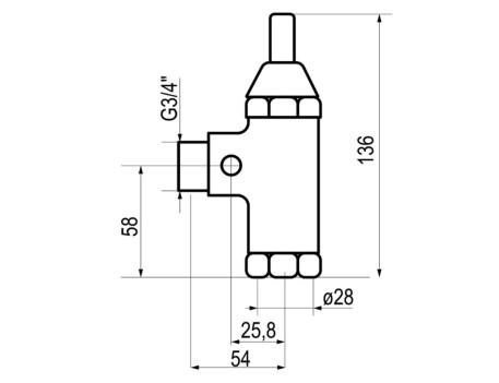 FLUXOR PRESTO 1000M C/LLAVE G3/4 REF 14900