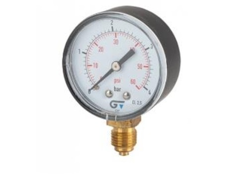 MANÓMETRO RADIAL GENEBRE 53MM 0-25 BAR