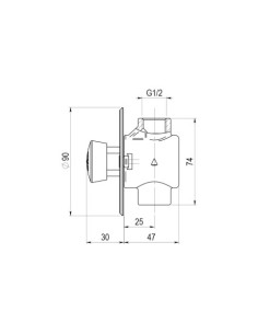 GRIFO DUCHA PRESTO 55 EMPOTRADO FRIA REF 55010 2