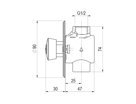 GRIFO DUCHA PRESTO 55 EMPOTRADO FRIA REF 55010