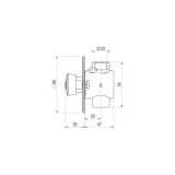 GRIFO DUCHA PRESTO 55 EMPOTRADO FRIA REF 55010