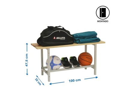 BANCO DE VESTUARIO MADERA Y METAL 1000X475X320 MM SIMONRACK